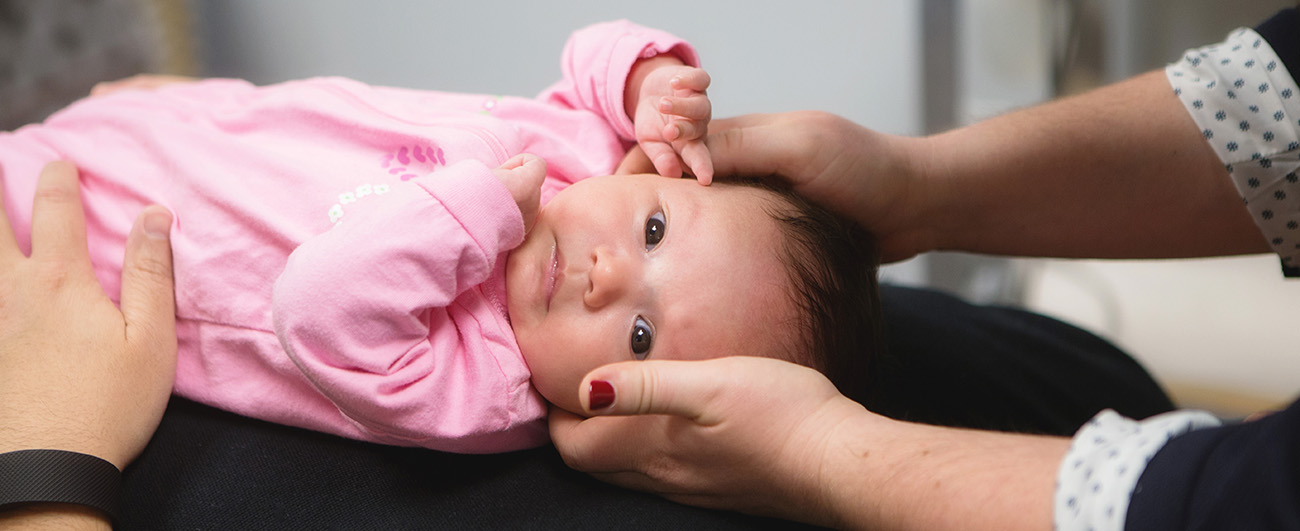 Closeup of Ginny - cervical adjustment