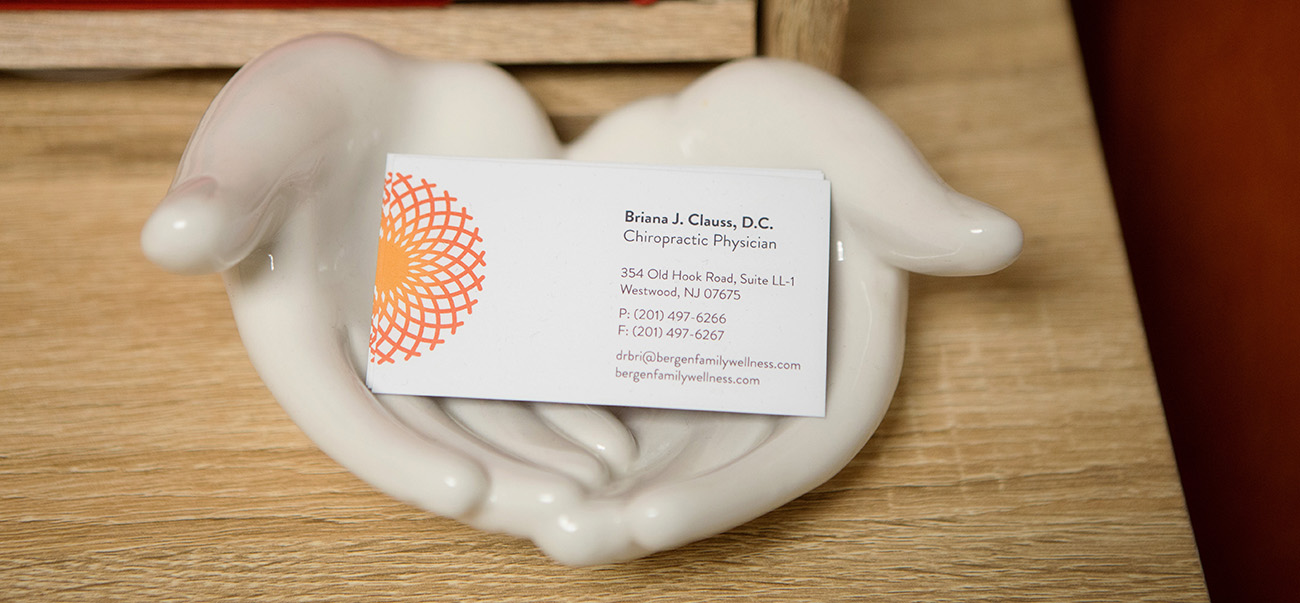 Business card closeup